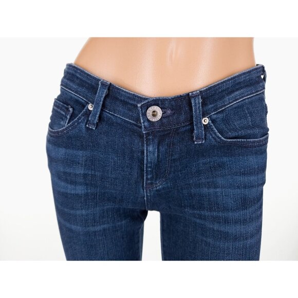 AG Adriano Goldschmied The Stevie Ankle Skinny Low-Rise Denim Jeans Size 25 Blue - Picture 2 of 10